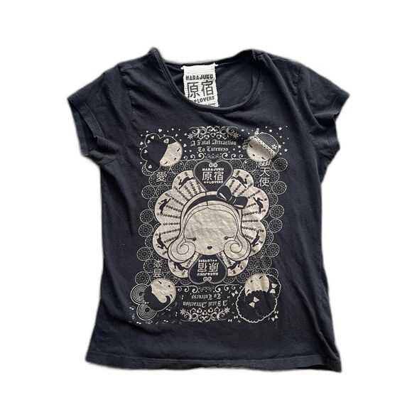 Harajuku-lovers Women's Black T-shirt - Picture 2 of 7